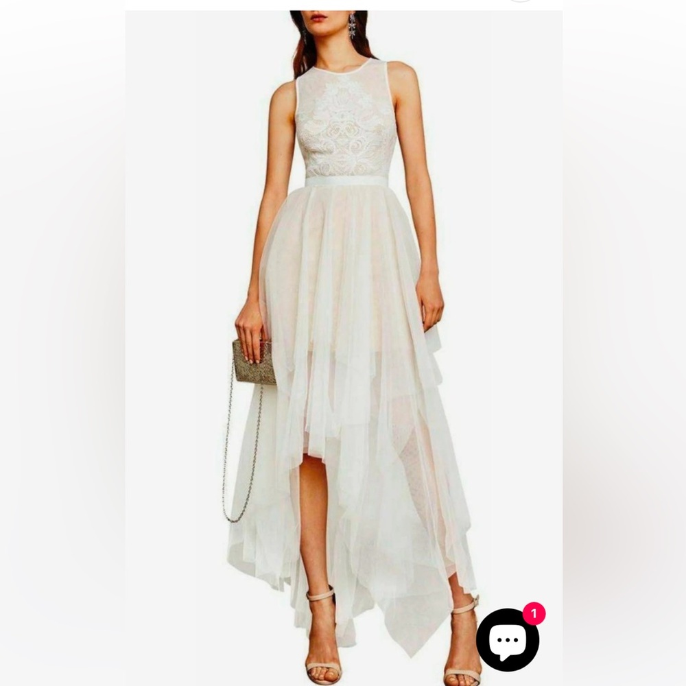 Bcbgmaxazria Riese Tulle Applique Dress